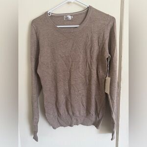 Cielo Light Brown Crew Neck Sweater